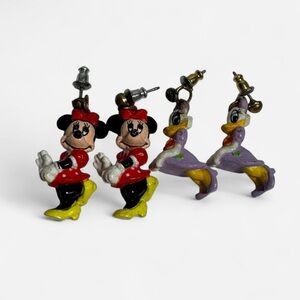 Vintage Vinyl Disney x AAI Minnie Mouse and Daisy Duck Earrings
